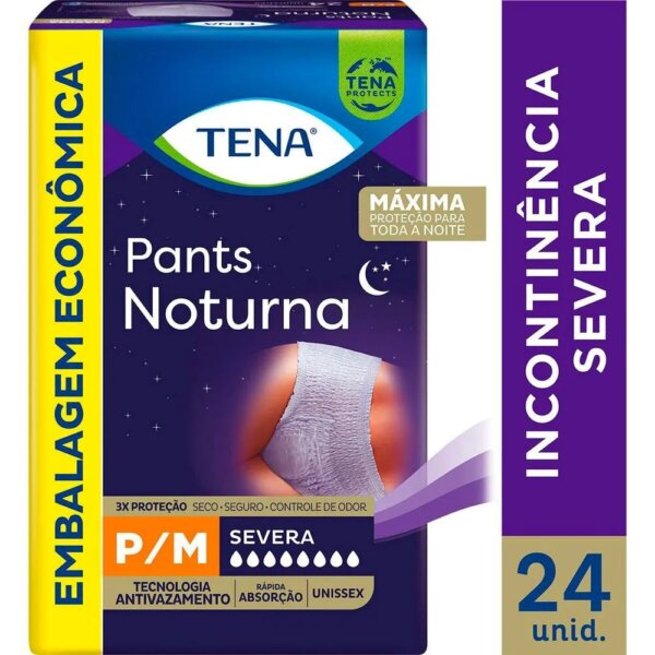 Fralda Calcinha Tena Pants noturna M 24 unid.